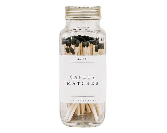 Safety Matches - Black Tip - 60 Count, 3.75"