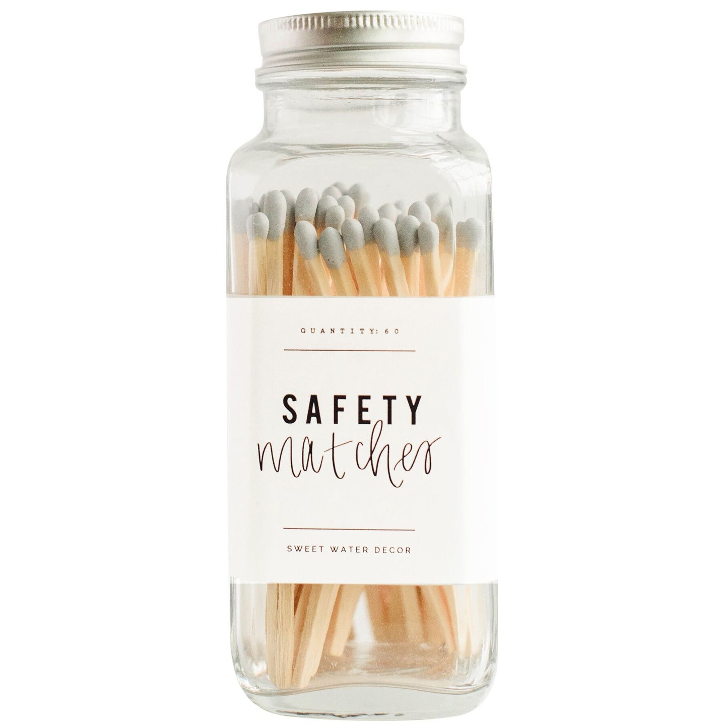 Safety Matches - Gray Tip - 60 Count, 3.75" - Hometown Refuge 